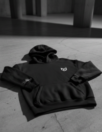 Premium Fleece Hoodie – Minimal Logo And Signature Sleeve - Image 4