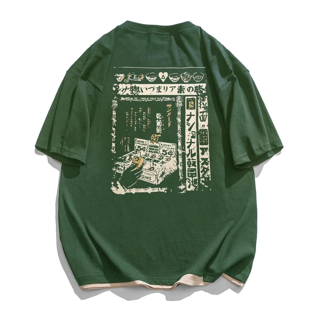 Aelfric Eden Mens 90s Vintage Oversized Shirts Unisex Harajuku T Shirt Print Graphic Tees Casual Summer Streetwear Top