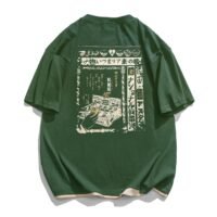 Aelfric Eden Mens 90s Vintage Oversized Shirts Unisex Harajuku T Shirt Print Graphic Tees Casual Summer Streetwear Top