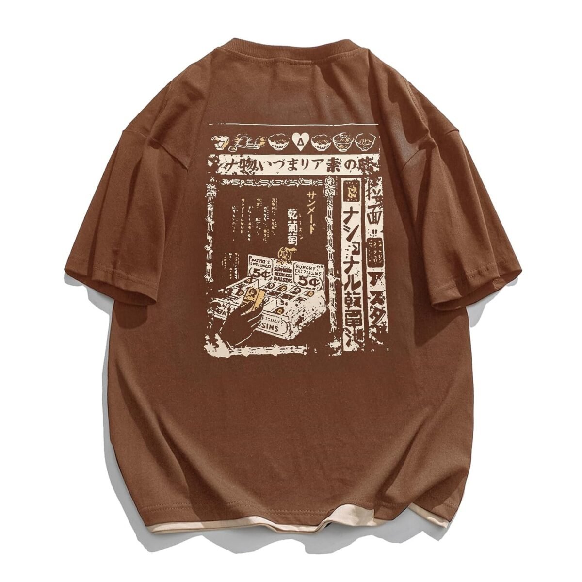 Aelfric Eden Mens 90s Vintage Oversized Shirts Unisex Harajuku T Shirt Print Graphic Tees Casual Summer Streetwear Top