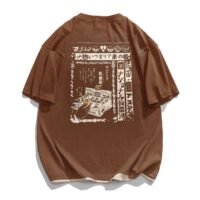 Aelfric Eden Mens 90s Vintage Oversized Shirts Unisex Harajuku T Shirt Print Graphic Tees Casual Summer Streetwear Top