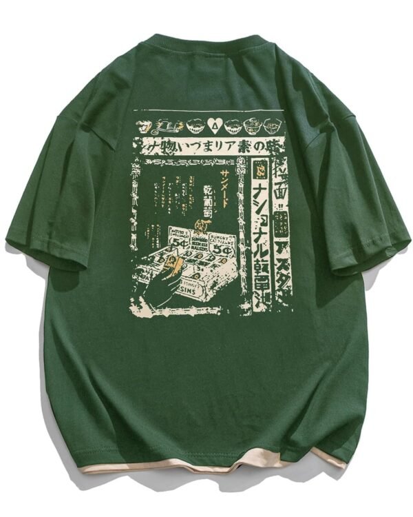 Aelfric Eden Mens 90s Vintage Oversized Shirts Unisex Harajuku T Shirt Print Graphic Tees Casual Summer Streetwear Top