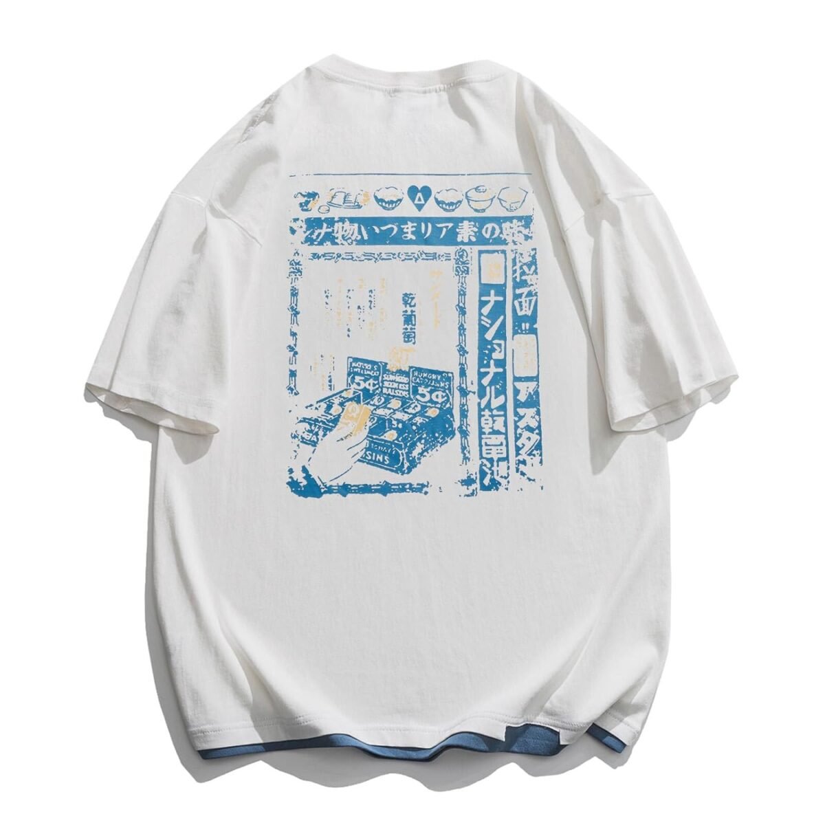 Aelfric Eden Mens 90s Vintage Oversized Shirts Unisex Harajuku T Shirt Print Graphic Tees Casual Summer Streetwear Top