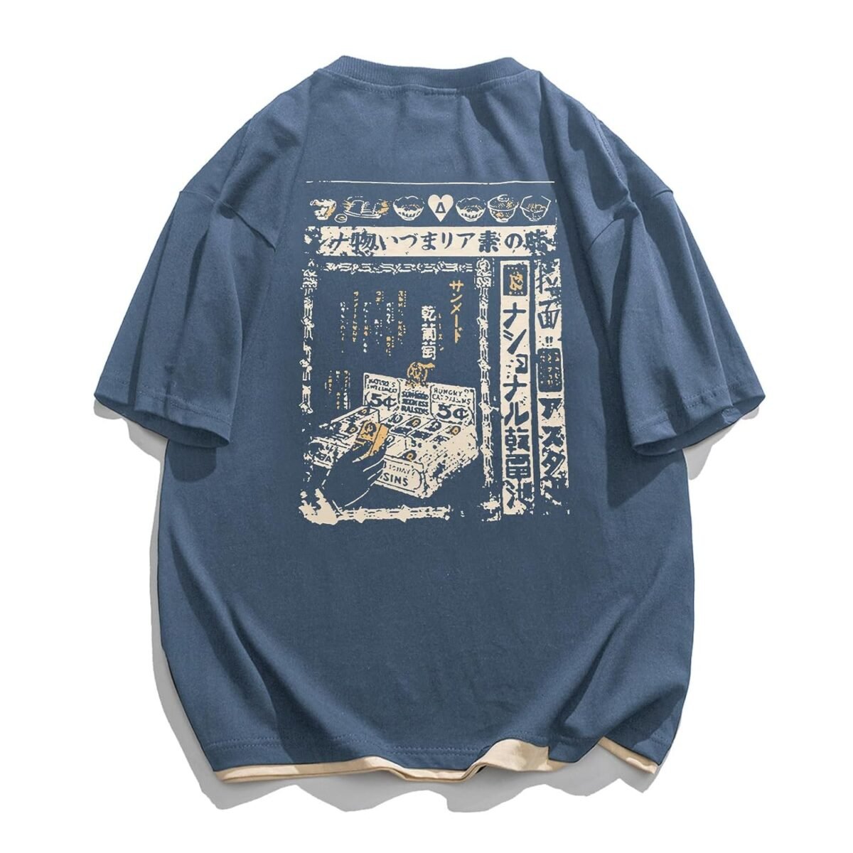 Aelfric Eden Mens 90s Vintage Oversized Shirts Unisex Harajuku T Shirt Print Graphic Tees Casual Summer Streetwear Top