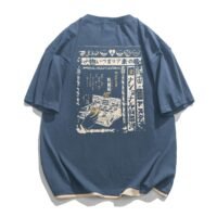 Aelfric Eden Mens 90s Vintage Oversized Shirts Unisex Harajuku T Shirt Print Graphic Tees Casual Summer Streetwear Top