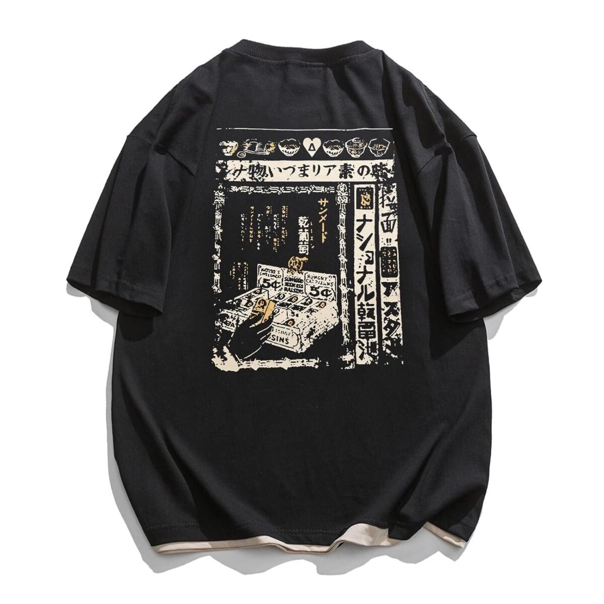 Aelfric Eden Mens 90s Vintage Oversized Shirts Unisex Harajuku T Shirt Print Graphic Tees Casual Summer Streetwear Top