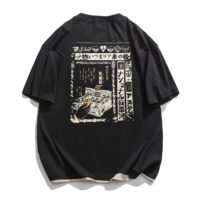 Aelfric Eden Mens 90s Vintage Oversized Shirts Unisex Harajuku T Shirt Print Graphic Tees Casual Summer Streetwear Top