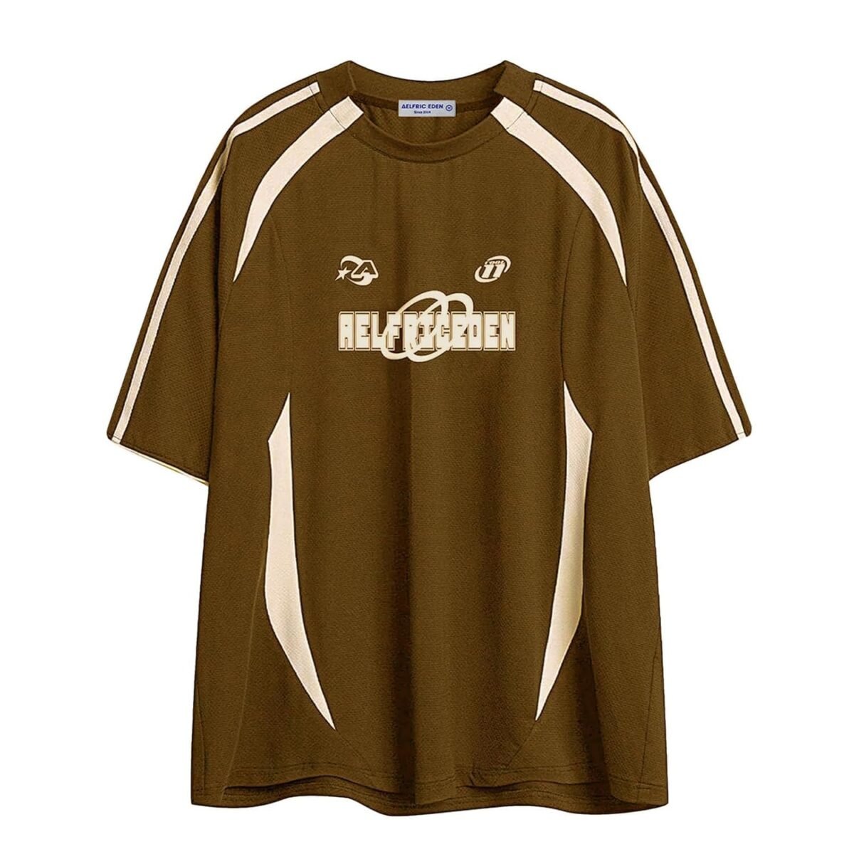 Aelfric Eden Oversized T Shirt Men 90s Shirt Unisex Streetwear Contrast Color Graphic Tees Casual Vintage Summer Tops