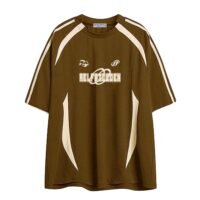 Aelfric Eden Oversized T Shirt Men 90s Shirt Unisex Streetwear Contrast Color Graphic Tees Casual Vintage Summer Tops