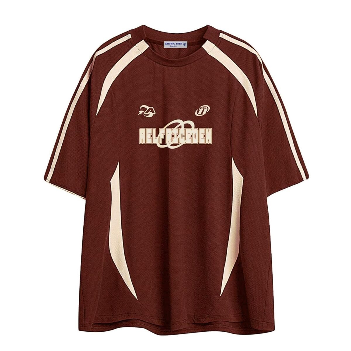 Aelfric Eden Oversized T Shirt Men 90s Shirt Unisex Streetwear Contrast Color Graphic Tees Casual Vintage Summer Tops