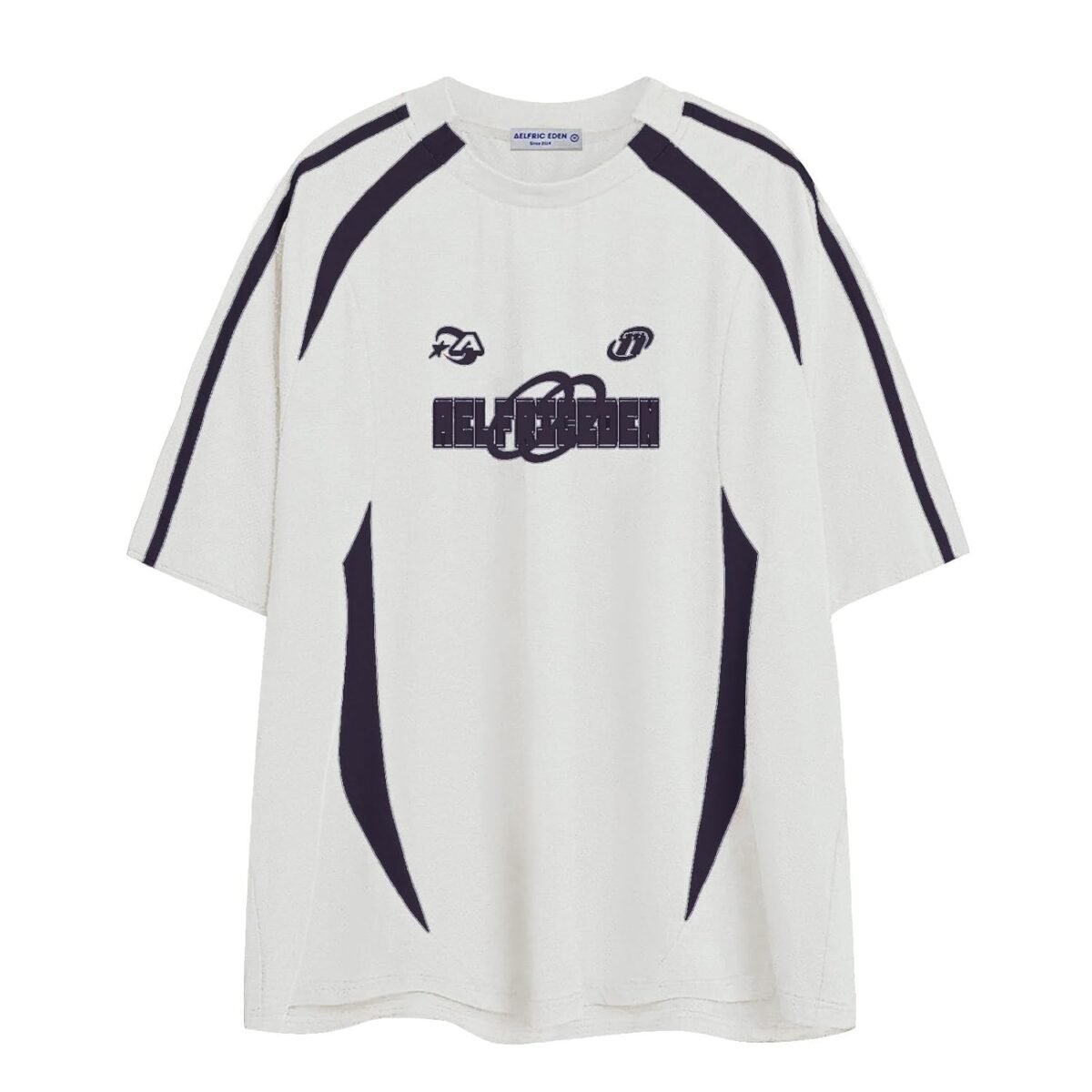 Aelfric Eden Oversized T Shirt Men 90s Shirt Unisex Streetwear Contrast Color Graphic Tees Casual Vintage Summer Tops