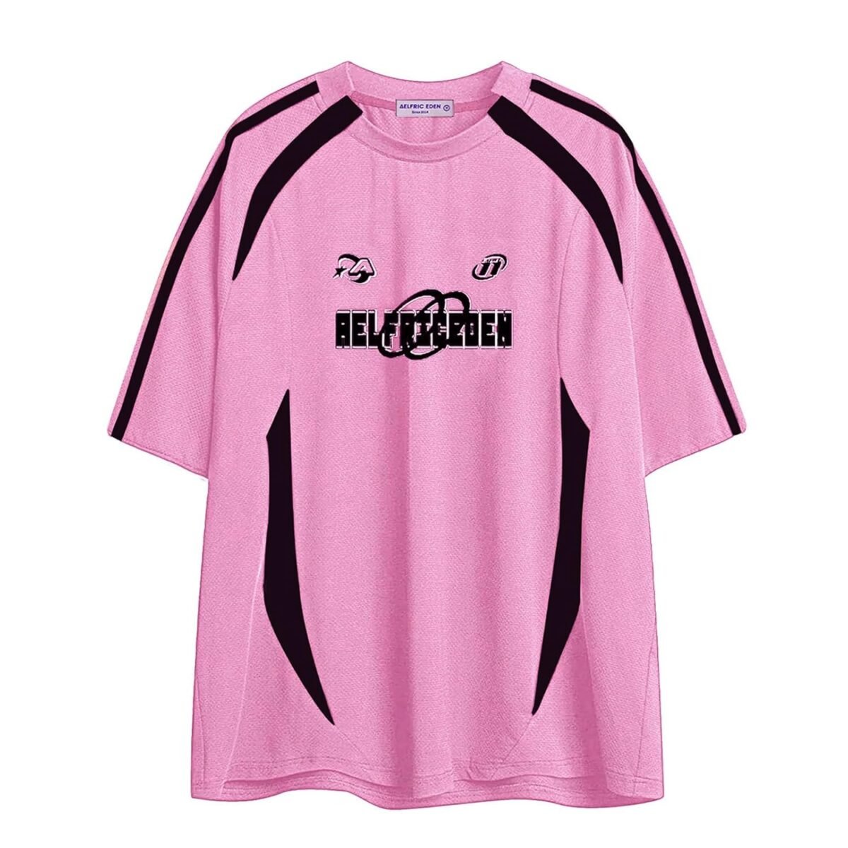 Aelfric Eden Oversized T Shirt Men 90s Shirt Unisex Streetwear Contrast Color Graphic Tees Casual Vintage Summer Tops