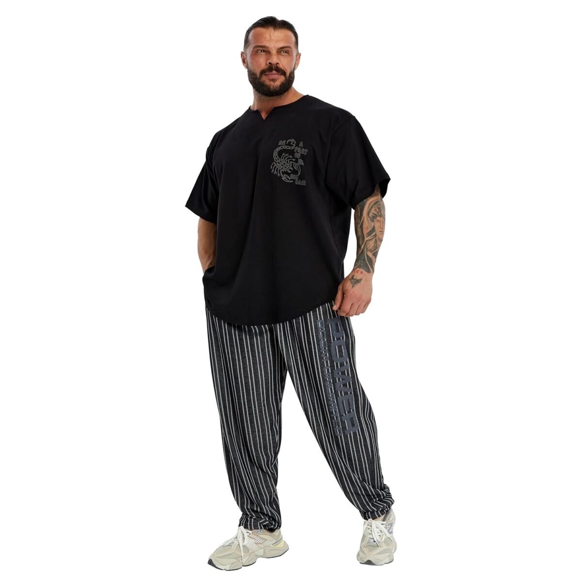 BIG SAM SPORTSWEAR COMPANY Men's Oversize T-Shirt Organic Cotton Breathable Workout, Lifting T-Shirt