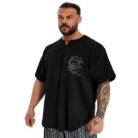 BIG SAM SPORTSWEAR COMPANY Men's Oversize T-Shirt Organic Cotton Breathable Workout, Lifting T-Shirt