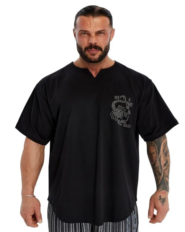 BIG SAM SPORTSWEAR COMPANY Men's Oversize T-Shirt Organic Cotton Breathable Workout, Lifting T-Shirt