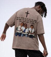 Christian Shirts for Men, Graphic Tees Shirt Unisex Oversized Jesus T-Shirt Acid Wash Vintage Streetwear Top