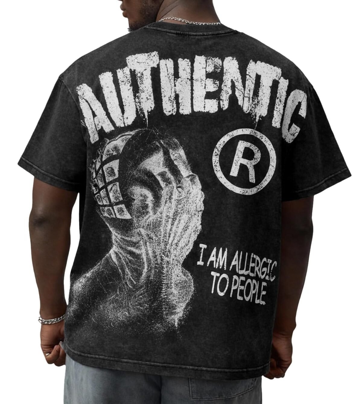 Christian Shirts for Men, Graphic Tees Shirt Unisex Oversized Jesus T-Shirt Acid Wash Vintage Streetwear Top