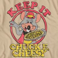 Chuck E Cheese T-Shirt Men's Keep It Cheesy Adult Big and Tall Tee