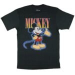 Disney Mickey Mouse T-Shirt Men's Outstretched Hand Aura Glow Adult Big and Tall Short Sleeve Tee