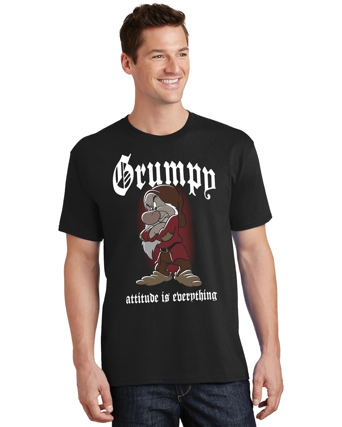 Disney Snow White and The Seven Dwarfs T-Shirt Men's Grumpy Big and Tall Adult Tee