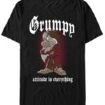 Disney Snow White and The Seven Dwarfs T-Shirt Men's Grumpy Big and Tall Adult Tee