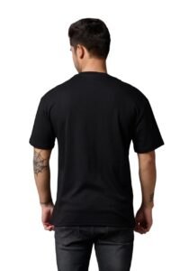 Go Devil Men's Oversized T-Shirt No Pain No Gain in Camo Graphic Printted Black Cotton Top Short Sleeve Graphic Tees