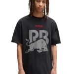 Hugo Men's F1 2025 Racing Bull Team Faded Effect Logo T-Shirt