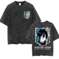 Lavé Vintage Anime attaque sur Titan Reiner Braun graphique T-shirts hommes femmes dessin animé Manga Merch t-shirt hommes surdimensionnés T-shirts - AliExpress 200000343