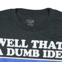 Marvel Deadpool T-Shirt Men's That's A Dumb Idea Anti Hero Big and Tall Short Sleeve Crewneck Tee