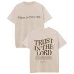 Mens Christian Shirts Trust in The Lord Shirt Jesus Religious Tees Oversized Acid Wash Graphic Tshirt