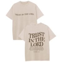 Mens Christian Shirts Trust in The Lord Shirt Jesus Religious Tees Oversized Acid Wash Graphic Tshirt