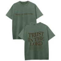 Mens Christian Shirts Trust in The Lord Shirt Jesus Religious Tees Oversized Acid Wash Graphic Tshirt