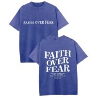 Mens Christian Shirts Trust in The Lord Shirt Jesus Religious Tees Oversized Acid Wash Graphic Tshirt