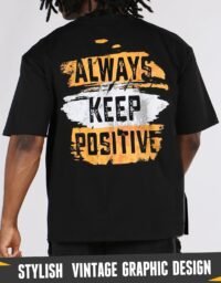 Mens Graphic Tees Vintage Oversized T Shirts for Men Letter Print Casual Crewneck Cotton Top Short Sleeve Streetwear, Black