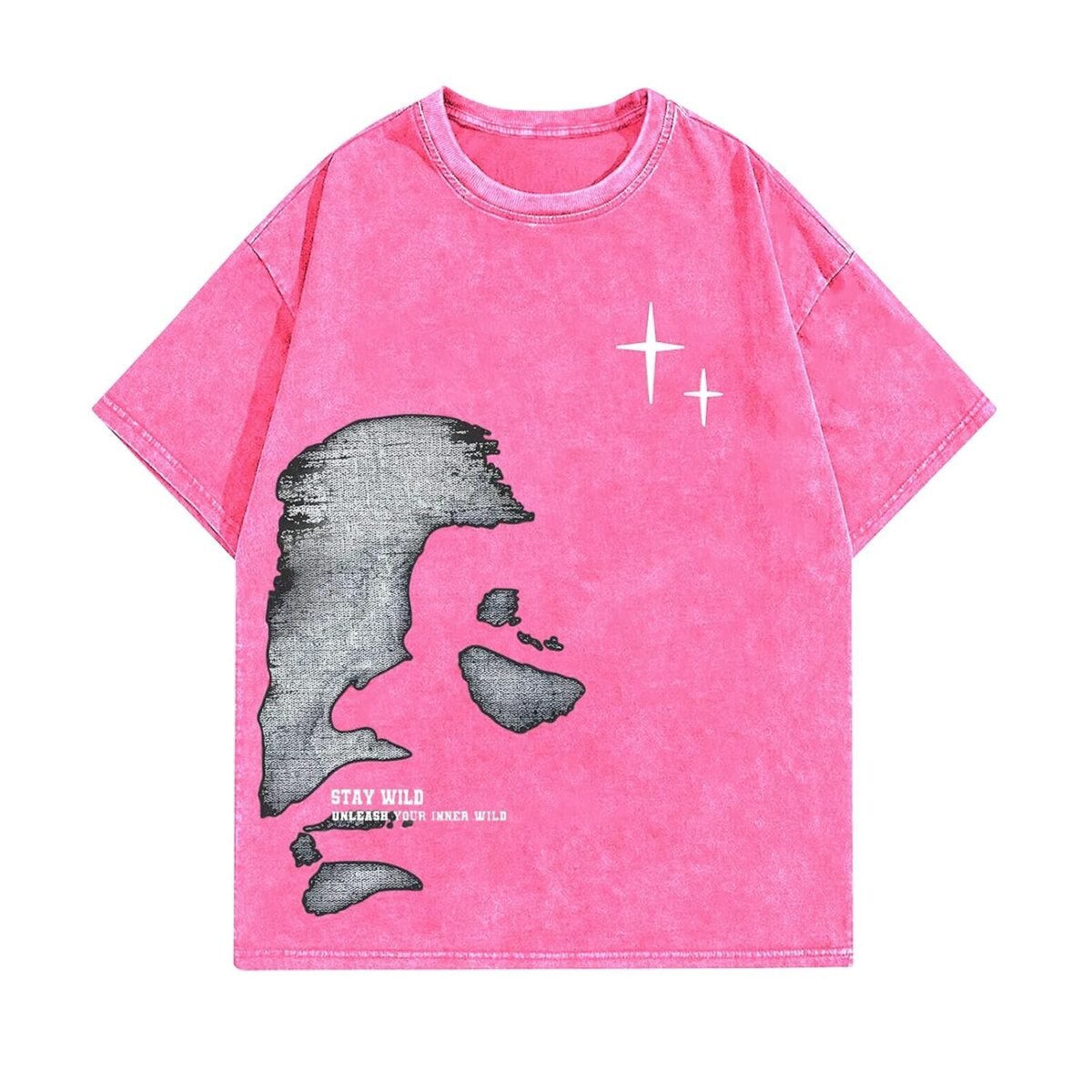 Men's Letter Graphic T Shirts Oversized Drop Shoulder Short Sleeve Vintage Streetwear Crew Neck Casual Tee Top