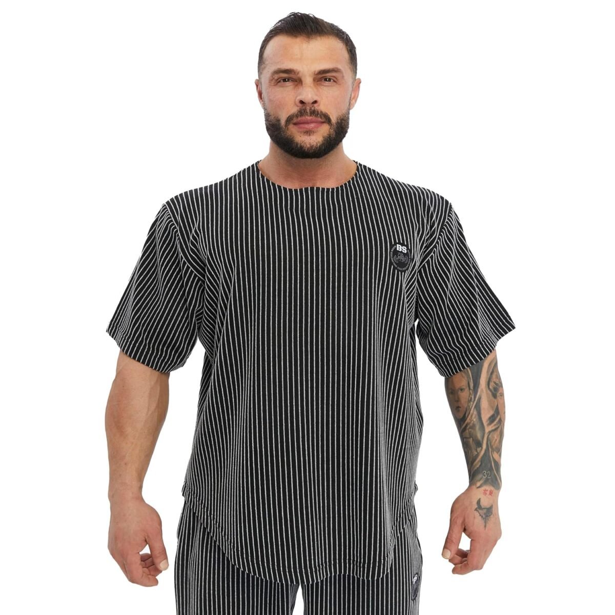 Men's Oversize T-Shirt, Bodybuilding, Lifting Cardio Rag Top Thick Fabric Textured Active T-Shirt