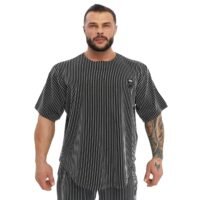 Men's Oversize T-Shirt, Bodybuilding, Lifting Cardio Rag Top Thick Fabric Textured Active T-Shirt