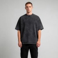 Oversize Cotton T Shirts for Women Unisex Mens Acid Washed T Shirt 100% Cotton