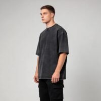 Oversize Cotton T Shirts for Women Unisex Mens Acid Washed T Shirt 100% Cotton