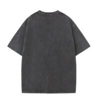 Oversized Graphic T-Shirt for Men New York Los Angeles Vintage Acid Wash Cotton Tees Streetwear Casual Tee Top