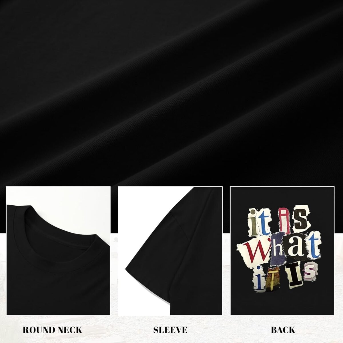 Oversized Graphic Tshirts for Men It is What It is Shirt Vintage Streetwear Cool Rapper Baggy Grunge Tees Tops