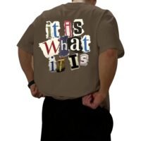 Oversized Graphic Tshirts for Men It is What It is Shirt Vintage Streetwear Cool Rapper Baggy Grunge Tees Tops