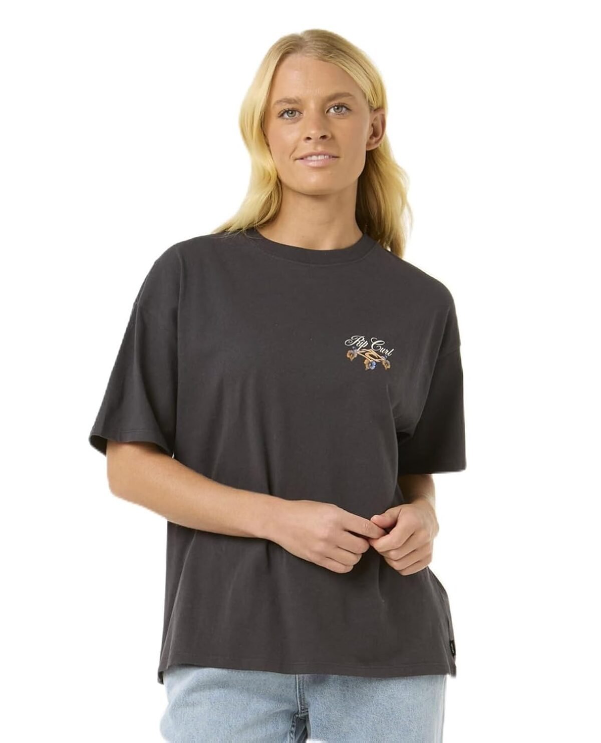 Rip Curl Women's Oversized Heritage Fit Short Sleeve Crew T-Shirt