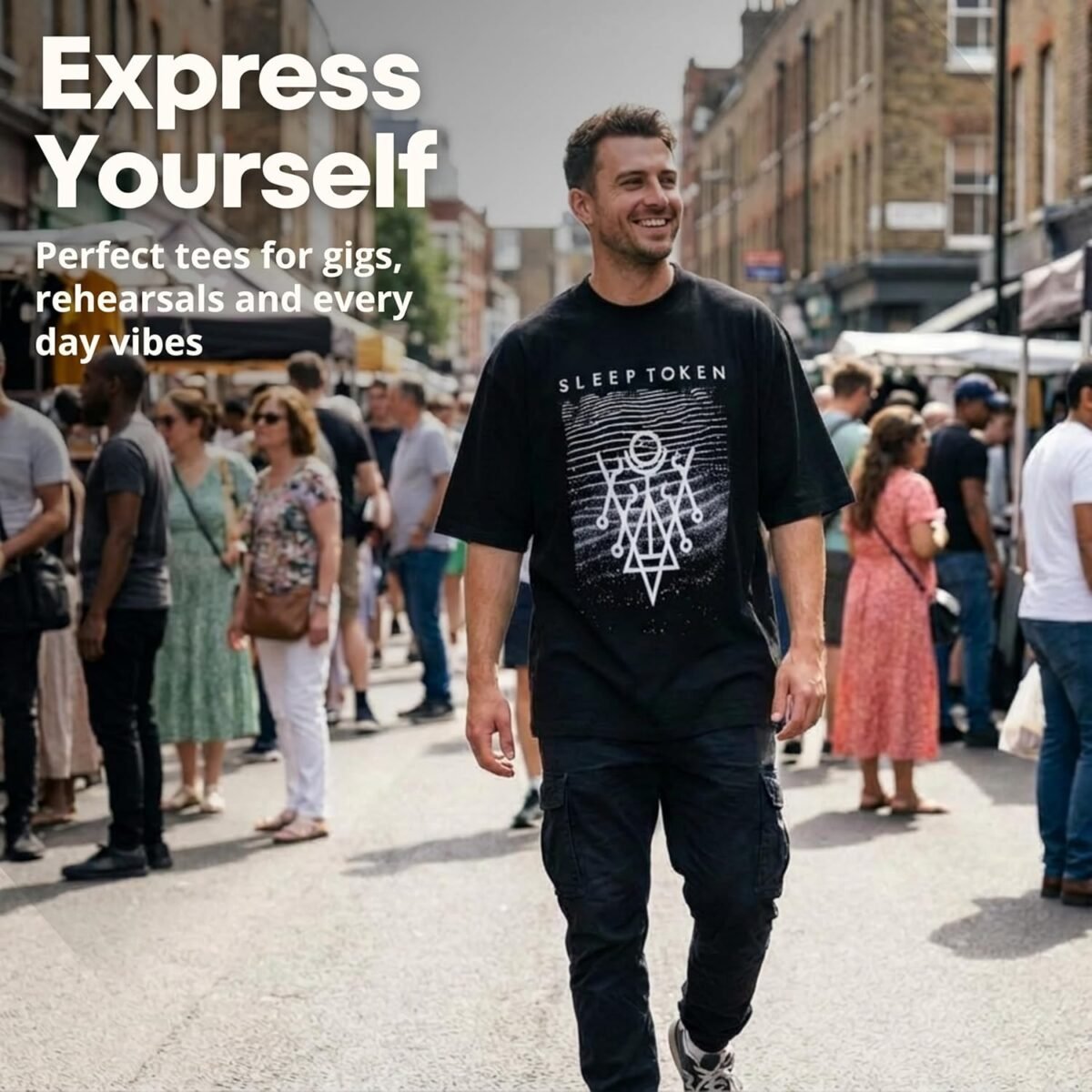 Sleep Token Give Band Logo Limited Edition 999 Only Oversized Boxy T Shirt