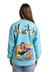 Spirit Jersey, Official Disney Princess Collection, Long Sleeve Oversized Pullover Shirt, Unisex, Relaxed Fit, 100% Cotton