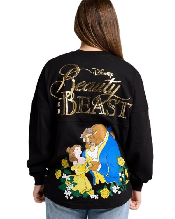 Spirit Jersey, Official Disney Princess Collection, Long Sleeve Oversized Pullover Shirt, Unisex, Relaxed Fit, 100% Cotton