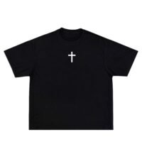 T-Shirt Pump Cover for Gym and Training, 220G Cotton Oversized Shirt with Acid Wash Black Finish