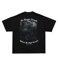 T-Shirt Pump Cover for Gym and Training, 220G Cotton Oversized Shirt with Acid Wash Black Finish