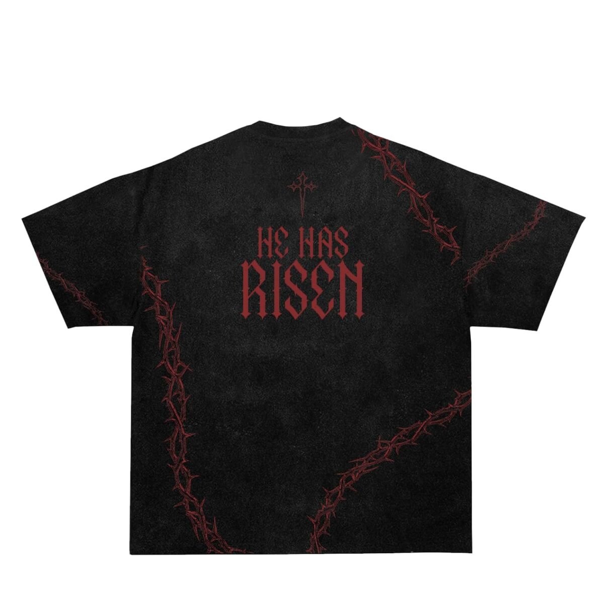 T-Shirt Pump Cover for Gym and Training, 220G Cotton Oversized Shirt with Acid Wash Black Finish