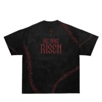 T-Shirt Pump Cover for Gym and Training, 220G Cotton Oversized Shirt with Acid Wash Black Finish